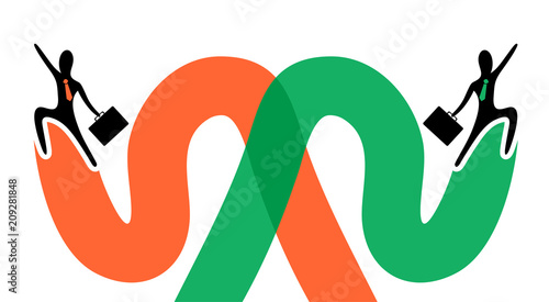 abstract searching work illustration