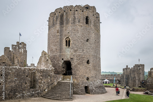 фотографія View of Pemboke castle in gloomy day, Wales