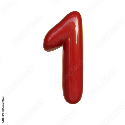 Red number one sign isolated on white Stock Photo by ©tiler84 2873308