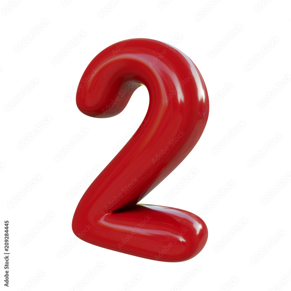 Glossy red number nine, 9. 3D render of bubble font isolated on white background Glossy red number nine, 9. 3D render of bubble font isolated on white background