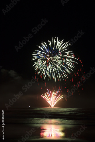 Fireworks at the Gold Coast beach photo