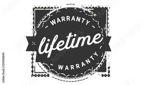 lifetime warranty icon stamp