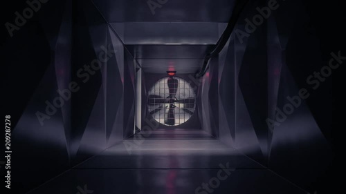 Inside air vent air duct air shaft ventilation system action film escape 4k