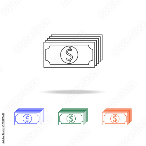 money bills icon. Elements of banking in multi colored icons. Premium quality graphic design icon. Simple icon for websites, web design, mobile app, info graphics