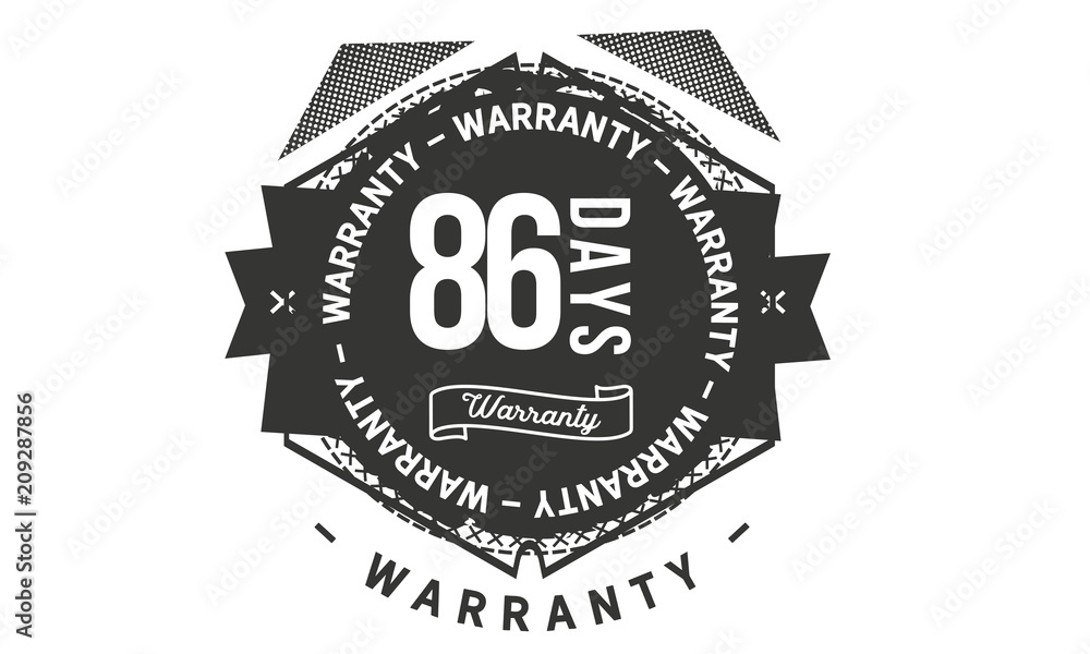86 days warranty icon stamp 86 days warranty icon stamp
