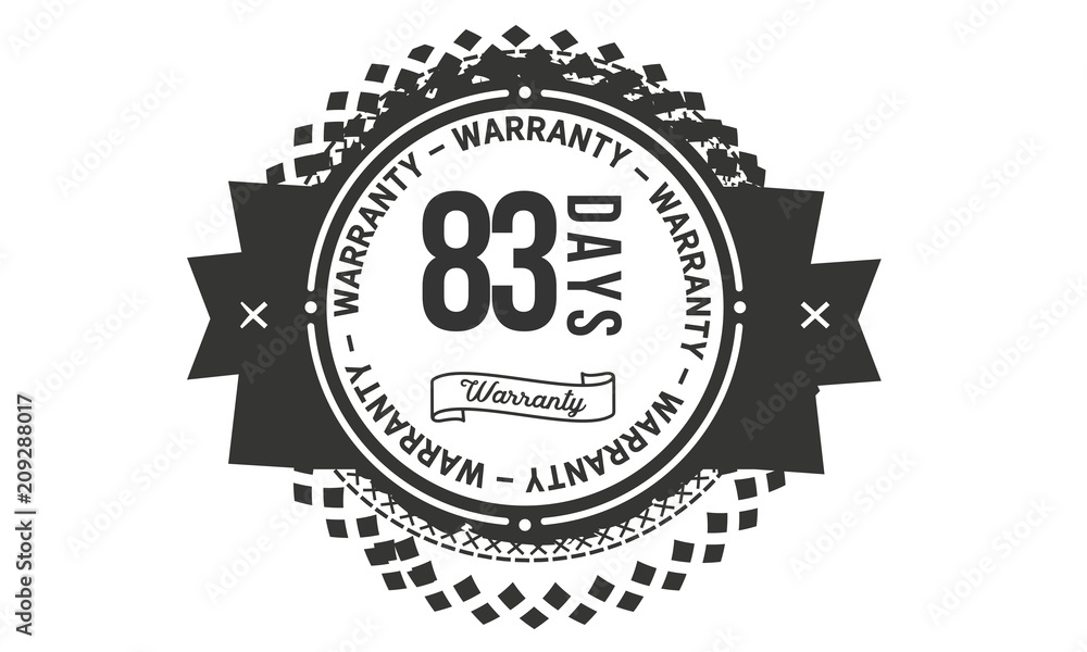 Obraz premium 83 days warranty icon stamp