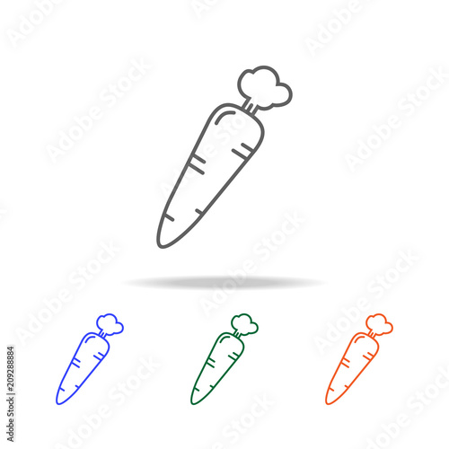 Outline Carrot icon. Elements of fruits and vegetables in multi colored icons. Premium quality graphic design icon. Simple icon for websites, web design, mobile app
