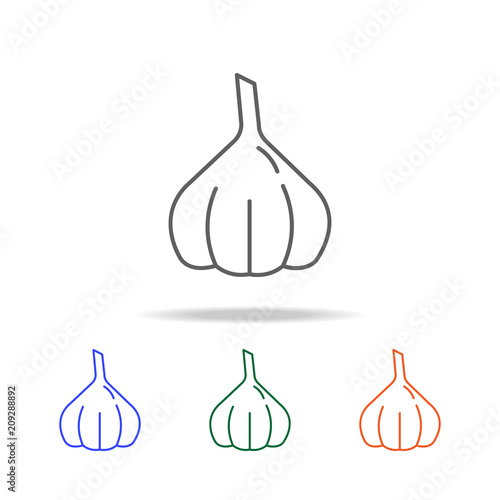 Outline Garlic bulb icon. Elements of fruits and vegetables in multi colored icons. Premium quality graphic design icon. Simple icon for websites, web design, mobile app