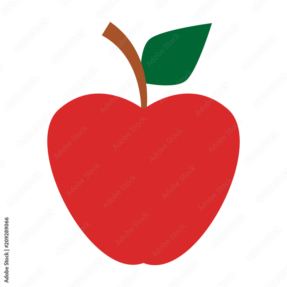 Fototapeta premium Apple fruit isolated vector illustration graphic design