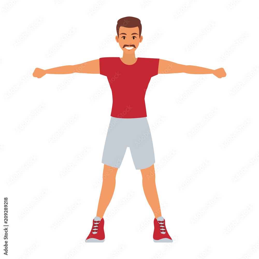 Fitness man flexing arms vector illustration graphic design Fitness man flexing arms vector illustration graphic design