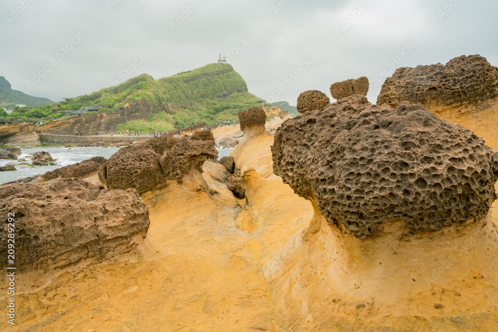 Special rocks in Yehliu Geopark Stock Photo | Adobe Stock