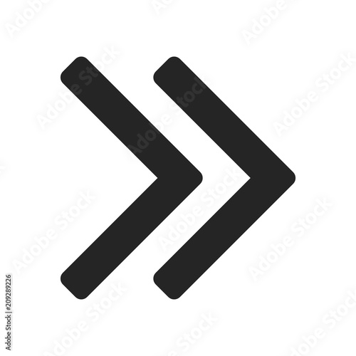 Double angle pointing to right icon