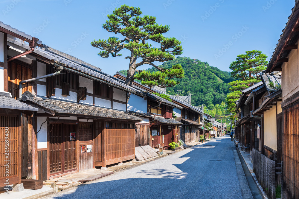 古い町並みが残る近江八幡新町通り 滋賀県 古い町並みが残る近江八幡新町通り 滋賀県