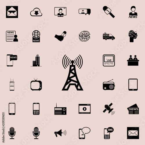 radio tower icon. Detailed set of minimalistic icons. Premium graphic design. One of the collection icons for websites, web design, mobile app