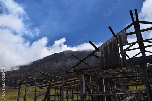 Aerial view of the Turrialba Volcano in Costa Rica photo