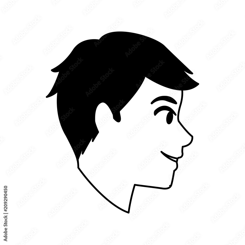 Young man face vector illustration graphic design Young man face vector illustration graphic design