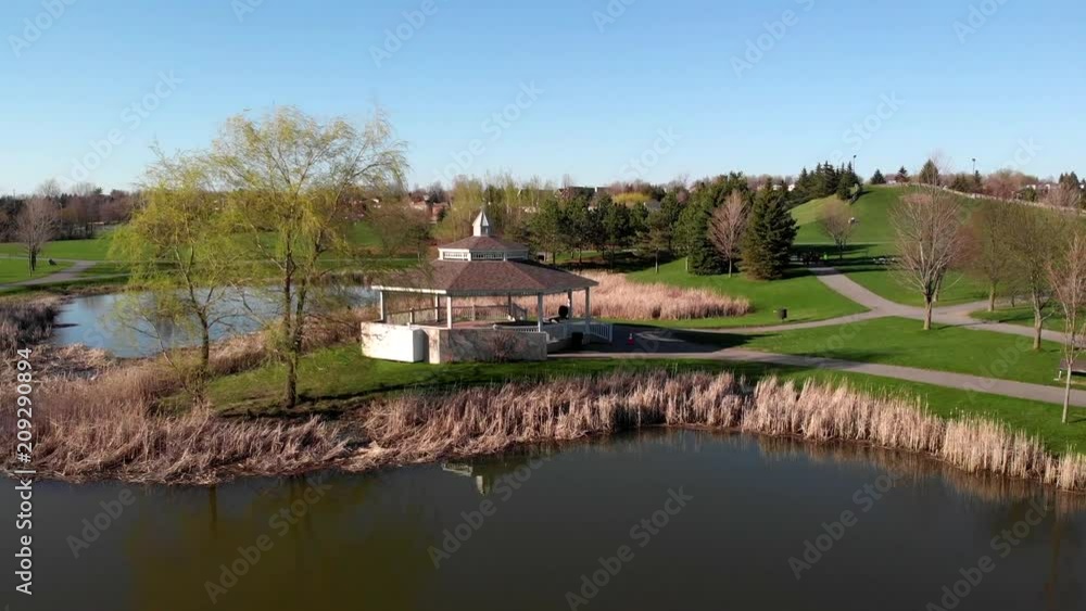 Bandstand by lake