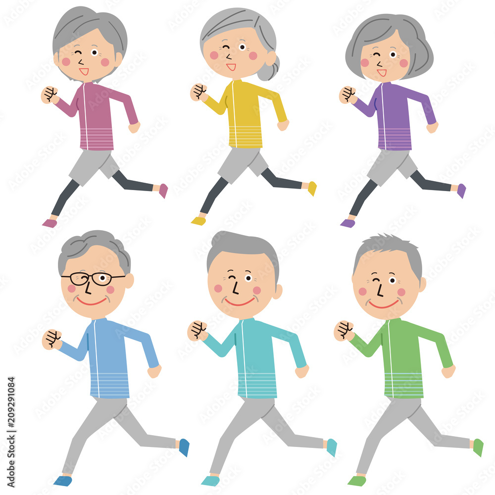 シニア6人ランニングセット