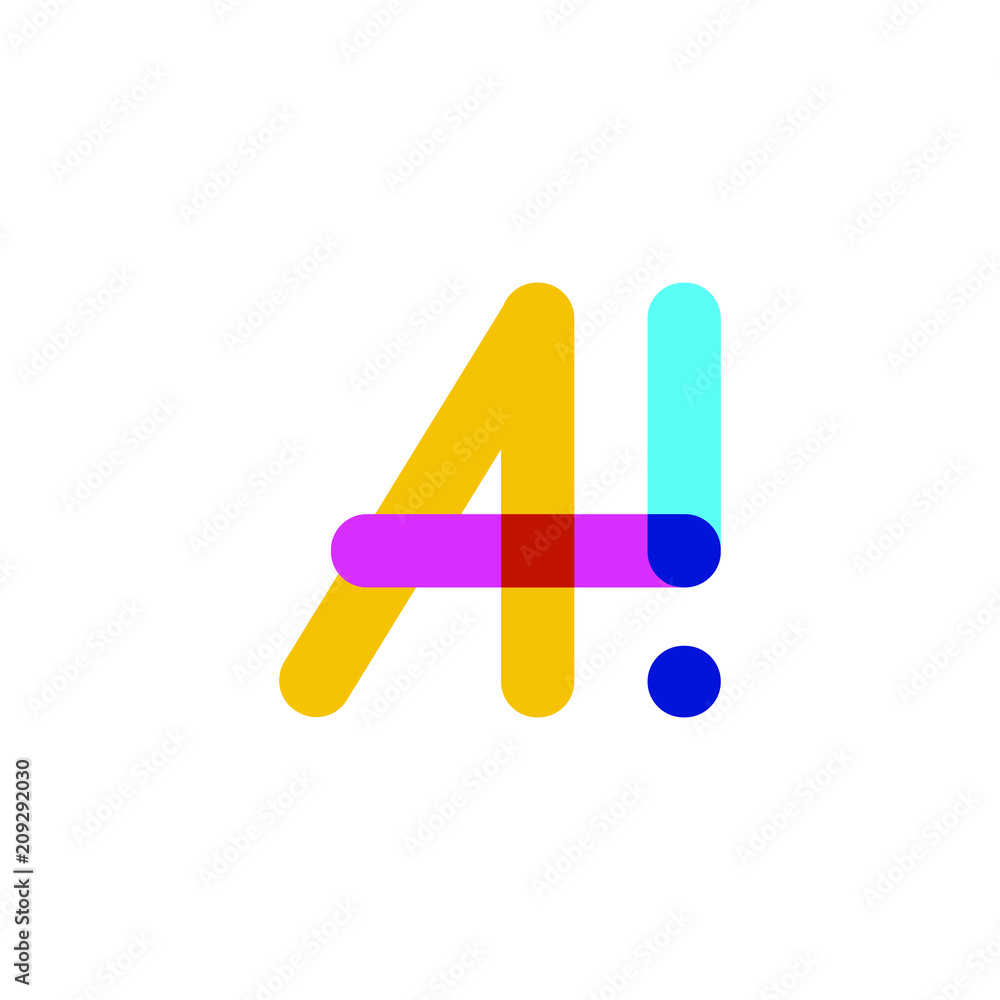 Abstract overlay initial logo Abstract overlay initial logo