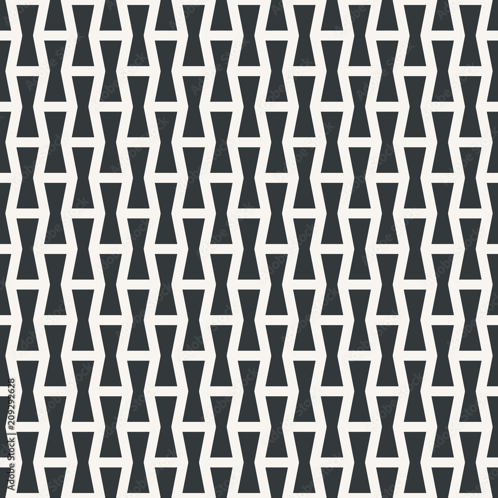 Brick or net seamless abstract pattern monochrome or two colors vector
