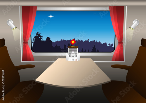 a compartment in a railway carriage