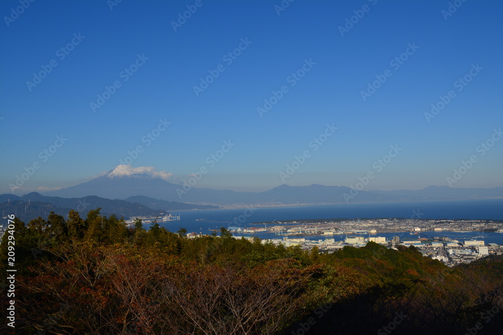【静岡】日本平からの富士山と街並み