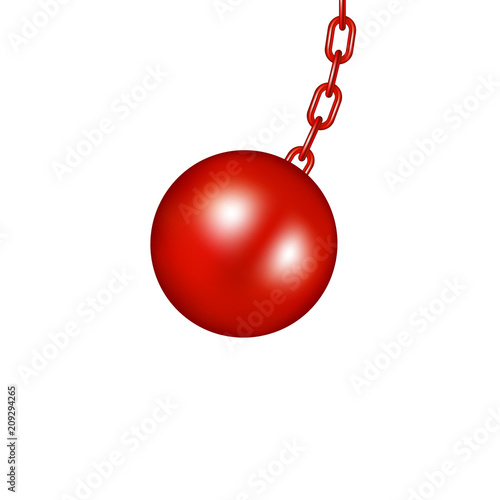 Wrecking ball in red design