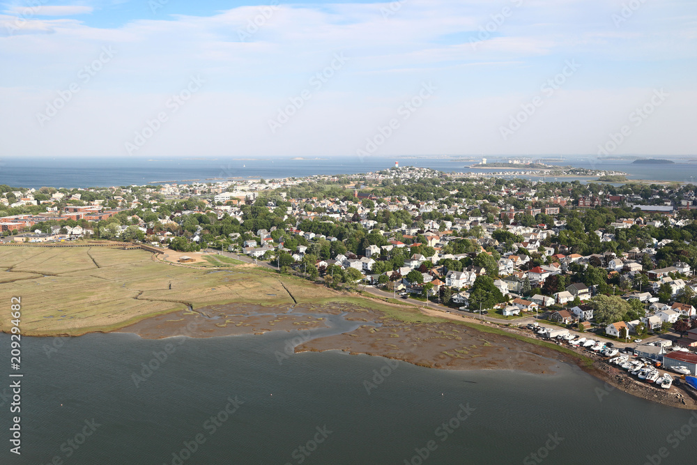 New England Coastline - Aerial View