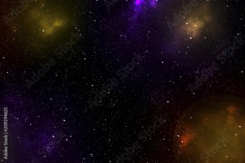 Space with black nebula