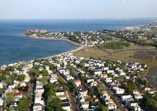 New England Coastline - Aerial View