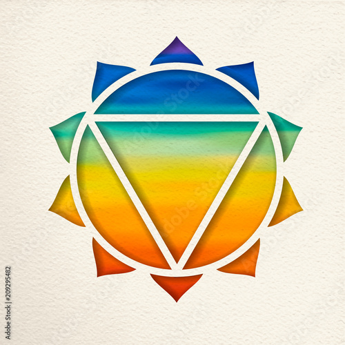 Manipura solar plexus chakra design for yoga