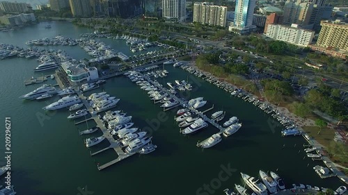 Drone Circles Marina 4K