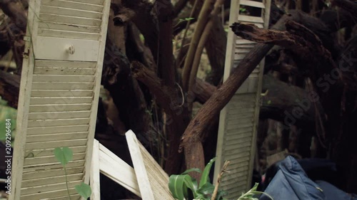 Garbage Spread around Homeless Camp