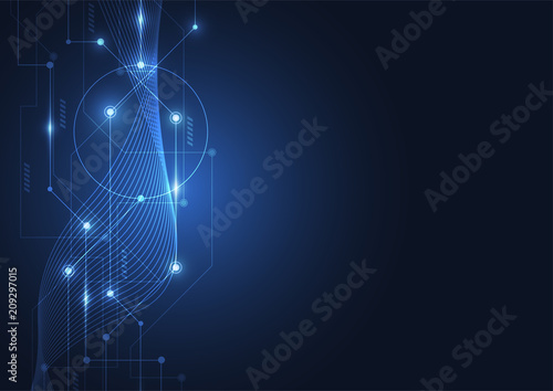 Internet connection, abstract sense of science and technology graphic design.
