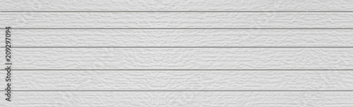 Panorama of Vintage white wood wall pattern and background