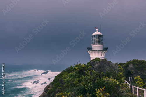 Lighthouse during stormy weather