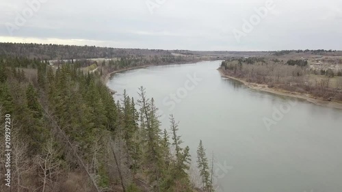 Drone shot of the End of the World in Edmonton Alberta. photo