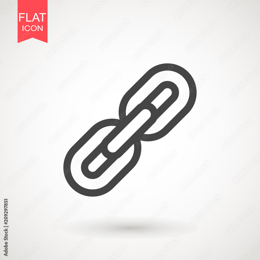 Chain Icon in trendy flat style isolated on grey background. Connection symbol for your web site design, logo, app, UI. Vector illustration, EPS10 Chain Icon in trendy flat style isolated on grey background. Connection symbol for your web site design, logo, app, UI. Vector illustration, EPS10