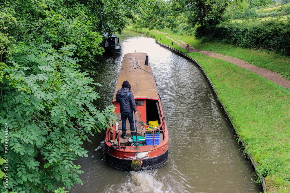 Fototapeta premium canal boats in england
