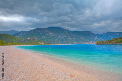 Beautiful sand beach - Oludeniz  Turkey