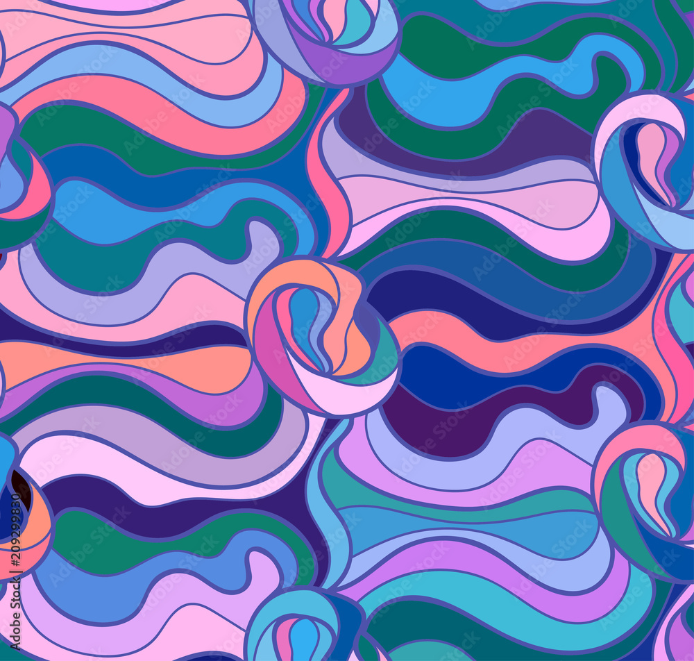 Vector wave background of doodle hand drawn lines Vector wave background of doodle hand drawn lines