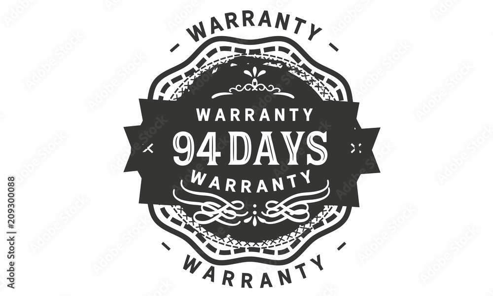 94 days warranty icon stamp