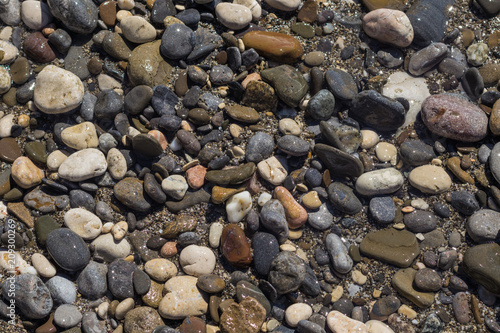 Sea pebble beach, texture, background