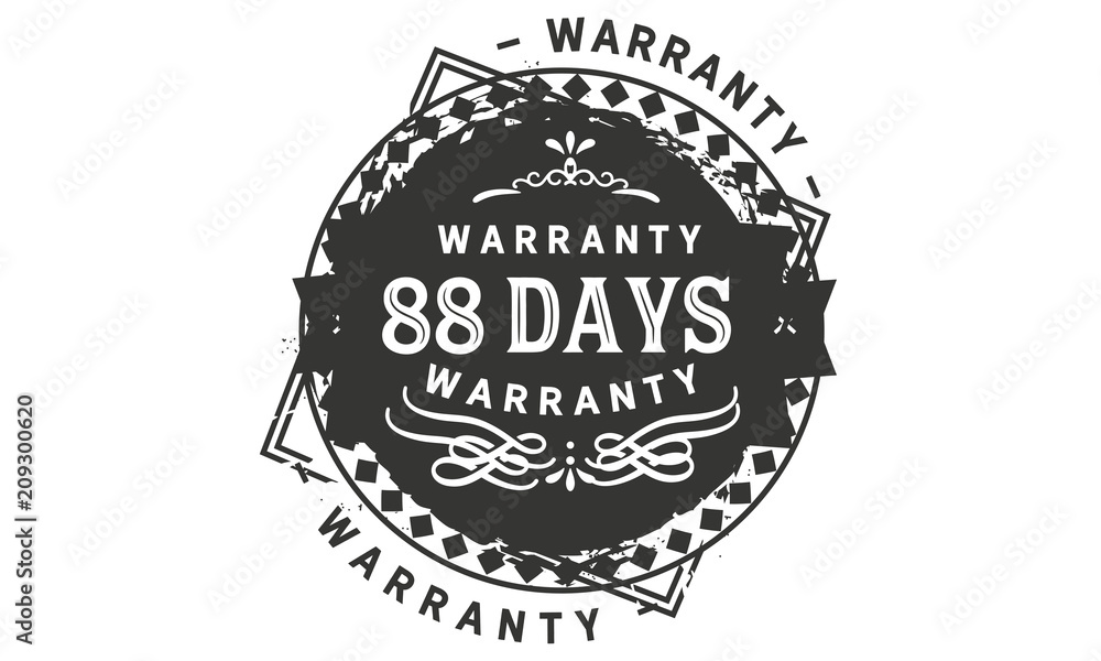 Obraz premium 88 days warranty icon stamp