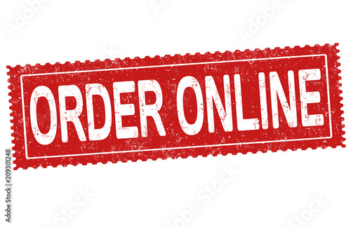 Order online grunge rubber stamp
