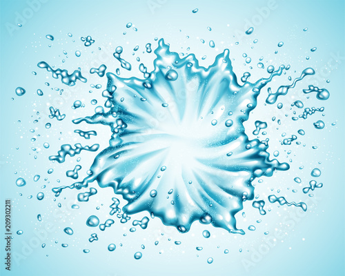 Splashing beverage or water effect