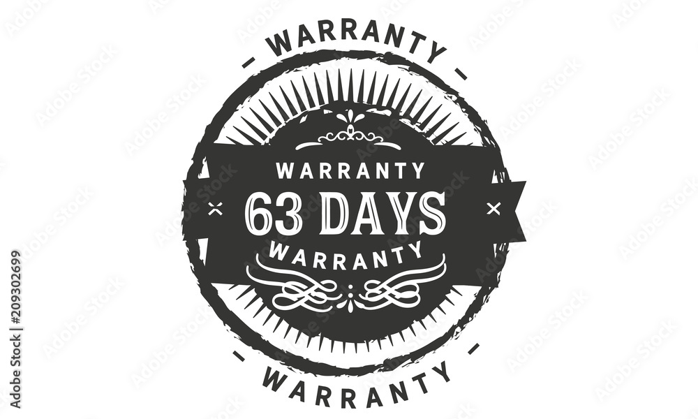 63 days warranty icon stamp 63 days warranty icon stamp