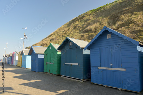Beach huts on seafront at Sheringham, Norfolk © davidyoung11111