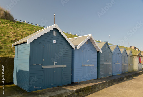 Beach huts on seafront at Sheringham, Norfolk © davidyoung11111