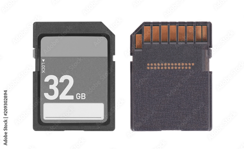 Memory card isolated on white background - 32 Gigabyte Memory card isolated on white background - 32 Gigabyte